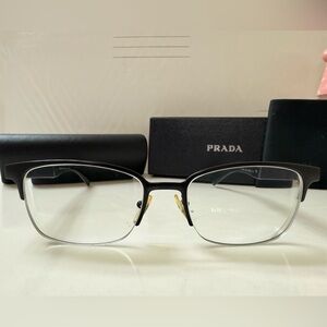 Prada Black and Gold Men's Glasses